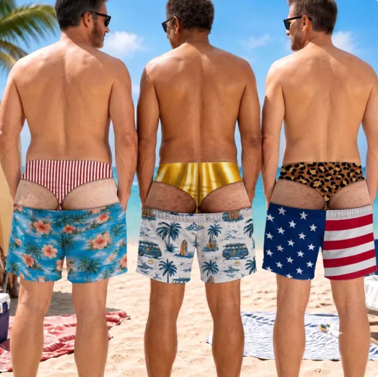 CheekyStripes™ Swim Trunks